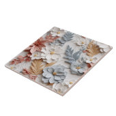 Elegante 3D Floral Relief Fliese (Seite)