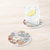 Elegante 3D Floral Relief Getränkeuntersetzer (Seite)