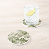Elegante 3D Floral Relief Getränkeuntersetzer (Seite)