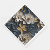 Elegante 3D Floral Relief Serviette (Ecke)