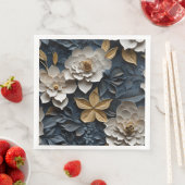 Elegante 3D Floral Relief Serviette (Beispiel)