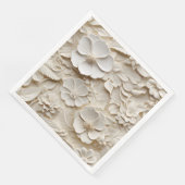 Elegante 3D Floral Relief Serviette (Ecke)