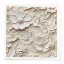 Elegante 3D Floral Relief