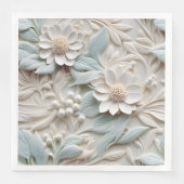 Elegante 3D Floral Relief Serviette (Vorderseite)
