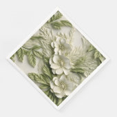 Elegante 3D Floral Relief Serviette (Ecke)