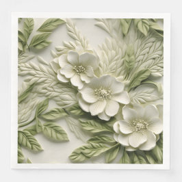 Elegante 3D Floral Relief Serviette