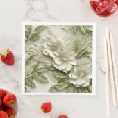 Elegante 3D Floral Relief Serviette (Beispiel)