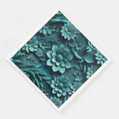 Elegante 3D Floral Relief Serviette (Ecke)