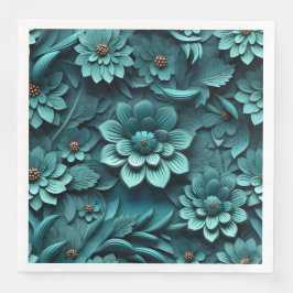 Elegante 3D Floral Relief Serviette