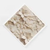 Elegante 3D Floral Relief Serviette (Ecke)