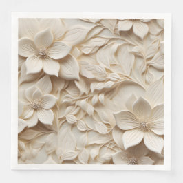Elegante 3D Floral Relief Serviette