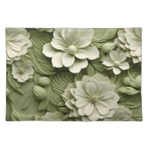 Elegante 3D Floral Relief