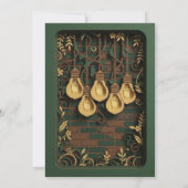 Elegante 3D-Papier geschnittene rustikale botanisc Einladung (Rückseite)