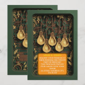 Elegante 3D-Papierausschnitt-Einladung mit rustika Einladung (Vorne/Hinten)