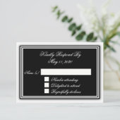 Elegante 3D-RSVP-Karte Einladung (Stehend Vorderseite)