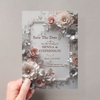 Elegante, 3D-Save the Date Einladung