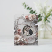 Elegante, 3D-Save the Date Einladung (Stehend Vorderseite)