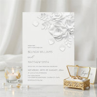 Elegante 3D weiße Papierblumen Florale Hochzeit