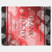 Elegante 40. 80. Ruby Wedding Anniversary Fleece (Vorderseite (Horizontal))