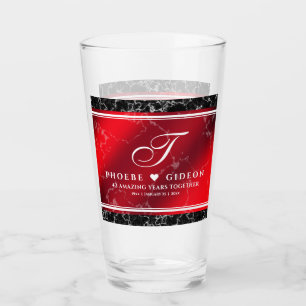 Elegante 42. Jaspis-Hochzeit-Jubiläum Glas