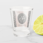 Elegante 46. Geburtstagsfeier der Perlen Schnapsglas (Rückseite)