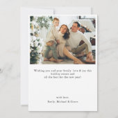 Elegante 4 Foto Collage Weihnachtskarte Einladung (Rückseite)