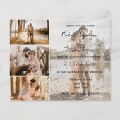 elegante 4-Fotos-Collage Hochzeitseinladung Flyer (Vorne)