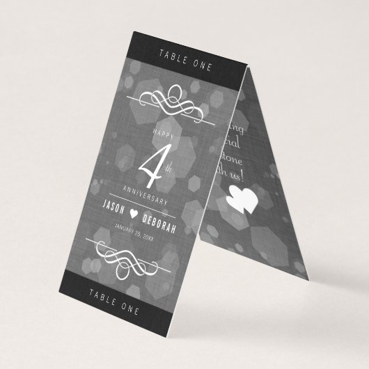 Elegante 4. Linen Hochzeitsfeier (Rückseite)