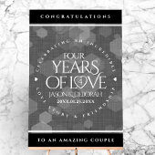 Elegante 4. Linen Hochzeitsfeier Acrylschild