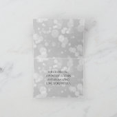 Elegante 4. Linen Hochzeitsfeier Dankeskarte (Innenseite)