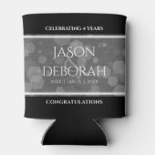 Elegante 4. Linen Hochzeitsfeier Dosenkühler (Rückseite)