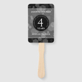 Elegante 4. Linen Hochzeitsfeier Fächer