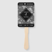 Elegante 4. Linen Hochzeitsfeier Fächer (Vorderseite)