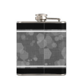 Elegante 4. Linen Hochzeitsfeier Flachmann (Rückseite)