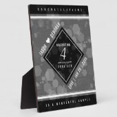 Elegante 4. Linen Hochzeitsfeier Fotoplatte (Seite)