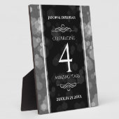 Elegante 4. Linen Hochzeitsfeier Fotoplatte (Seite)