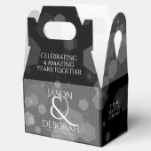 Elegante 4. Linen Hochzeitsfeier Geschenkschachtel (Geöffnet)