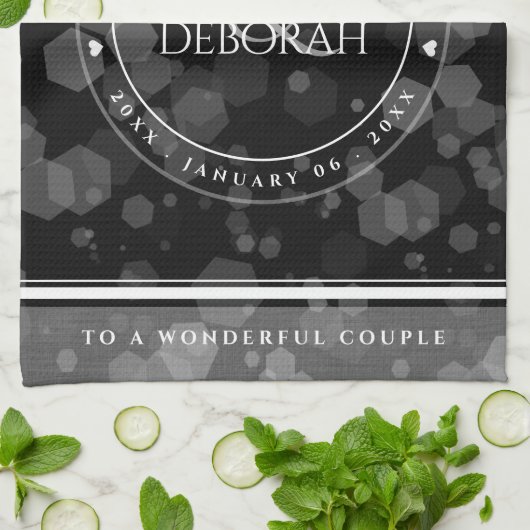 Elegante 4. Linen Hochzeitsfeier Geschirrtuch (Gefaltet)