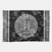 Elegante 4. Linen Hochzeitsfeier Geschirrtuch (Horizontal)