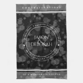 Elegante 4. Linen Hochzeitsfeier Geschirrtuch (Vertikal)