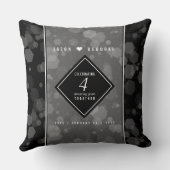 Elegante 4. Linen Hochzeitsfeier Kissen (Rückseite)