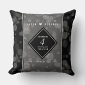 Elegante 4. Linen Hochzeitsfeier Kissen (Vorderseite)