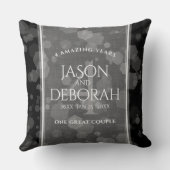 Elegante 4. Linen Hochzeitsfeier Kissen (Rückseite)