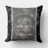 Elegante 4. Linen Hochzeitsfeier Kissen (Vorderseite)
