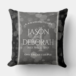 Elegante 4. Linen Hochzeitsfeier Kissen