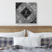 Elegante 4. Linen Hochzeitsfeier Leinwanddruck (Insitu (Schlafzimmer))