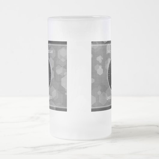 Elegante 4. Linen Hochzeitsfeier Mattglas Bierglas (Mittel)