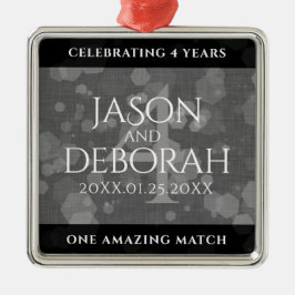 Elegante 4. Linen Hochzeitsfeier Ornament Aus Metall