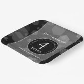 Elegante 4. Linen Hochzeitsfeier Pappteller (Gewinkelt)