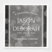 Elegante 4. Linen Hochzeitsfeier Serviette (Vorderseite)